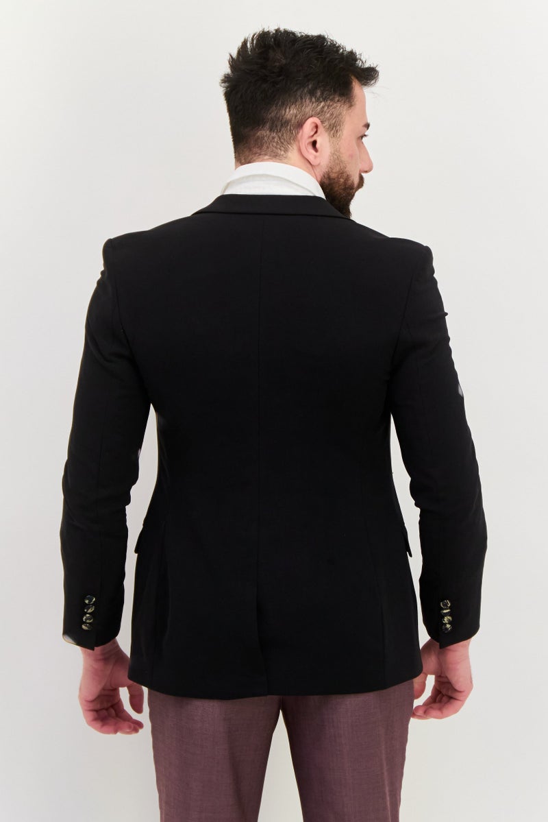 ASOS بليزر رسمي ضيق للرجال بتصميم أسوس، طباعة حيوانات، أسود - Image 3